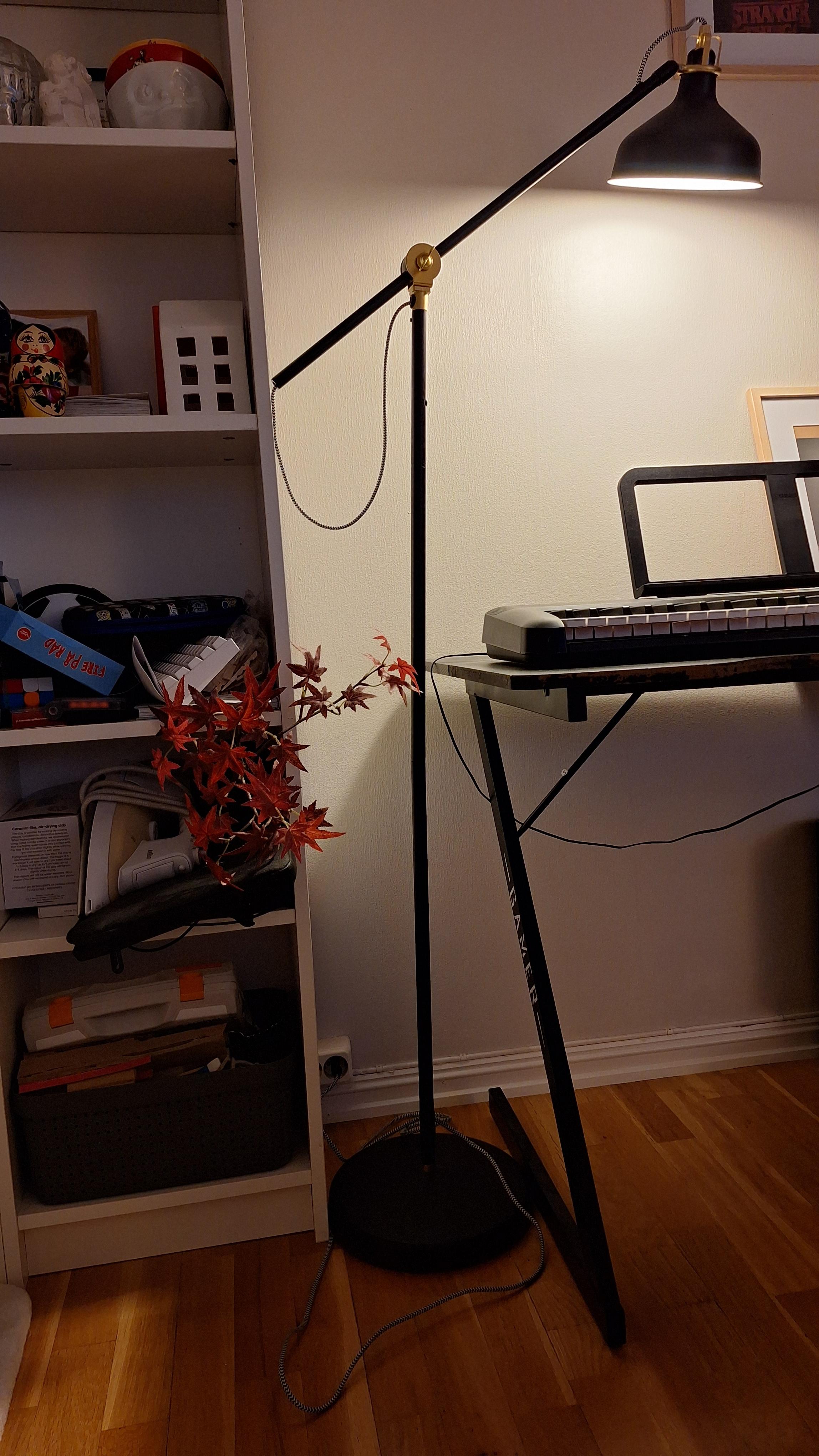 RANARP Floor/reading lamp, black - As new - NOK 200.00 - Mjøndalen